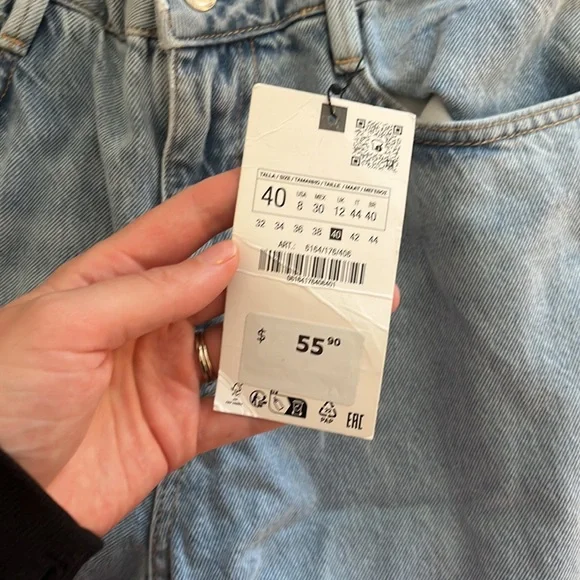 NET Zara Jeans Straight High Rise - Picture 3 of 5